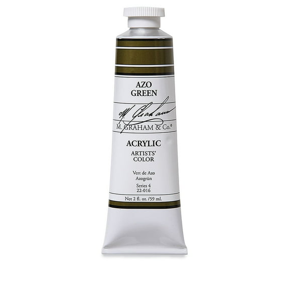 M. Graham 2-Ounce Tube Acrylic Paint, Azo Green