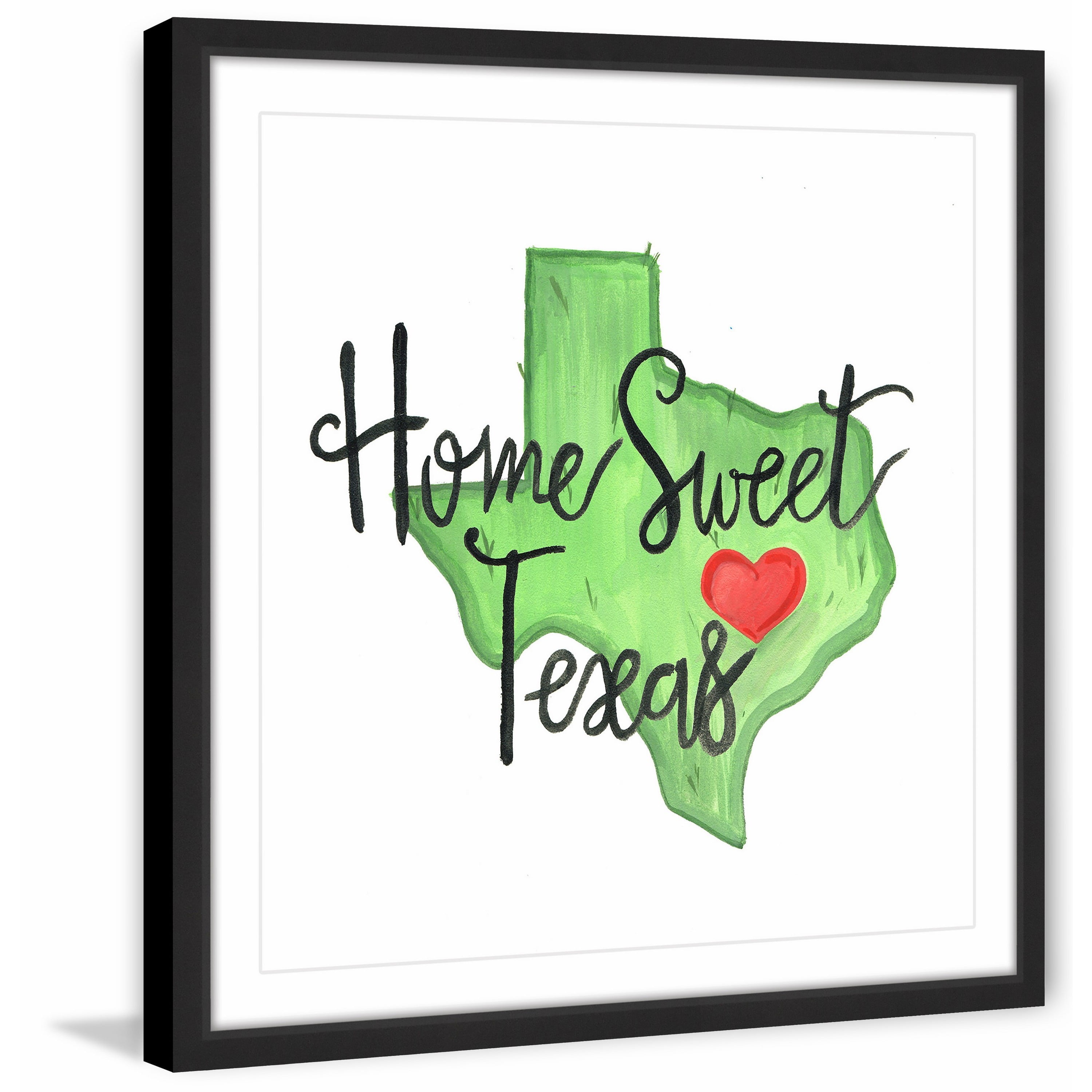 "Home Sweet Texas" Framed Painting Print