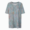 thumbnail image 4 of TOWMUS Womens T Shirts V Neck Short Sleeve Casual Tops Loose Fit Basic Tees With Curved Hem, 4 of 6