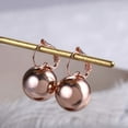 thumbnail image 5 of Eosunjian 1 Pair Drop Earrings Elegant Vintage Smooth Round Bright Luster Decorative Gift Women Ball-Shaped Pendant Hoop Earrings Jewelry for Daily Wear Rose Gold, 5 of 13