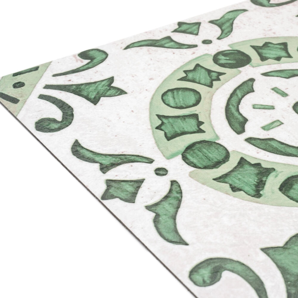 Green Morocco 12”x12” Peel ‘N’ Stick Self Adhesive Vinyl Floor Tiles for Bathroom
