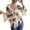 *Beige, variant on No Boundarie Women's Floral Tie Front Blouse,Ladies Deep V-Neck Sheer Mesh Tops,Summer Boho Ruffle Hem T-Shirts For Women,Black,S-XL