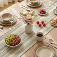 thumbnail image 2 of Sm:)e Wheat Ear Dark Grey Farmhouse Woven Table Runner 12x90 Inch, Seasonal Holiday Rustic Kitchen Dining Table Decoration for Home Party Decor, 2 of 8