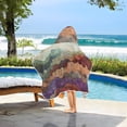 thumbnail image 6 of Abstract Hill Ink Painting Hooded Beach Towel Kids Bath Towels Quick Dry for Pool Swiming 50" x 23.5" Microfiber Soft Bathrobe, 6 of 7