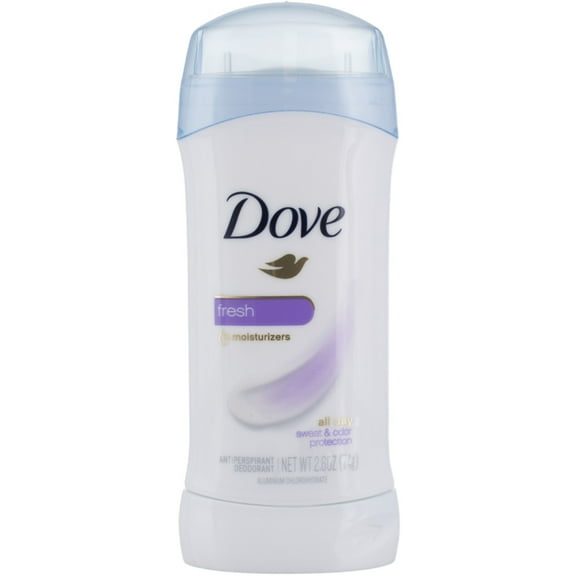 Dove Invisible Solid Deodorant, Fresh, 2.6 oz (2 pack) (Bundle)