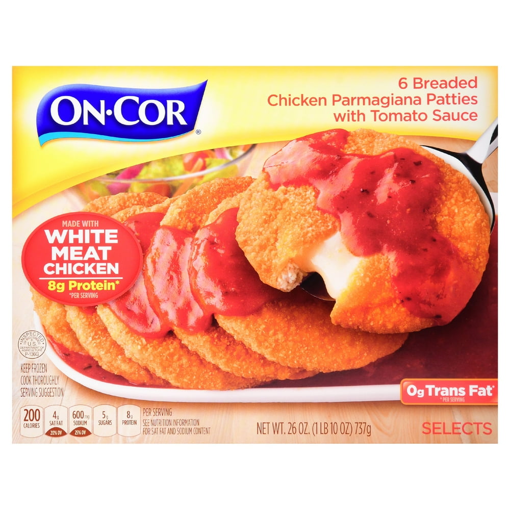OnCor® Selects Breaded Chicken Parmagiana Patties with Tomato Sauce 26 oz. Box
