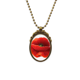 thumbnail image 1 of Collar colgante de bronce antiguo Unbranded Flor roja pintura 4.0 cm x 3.0 cm, 1 of 3
