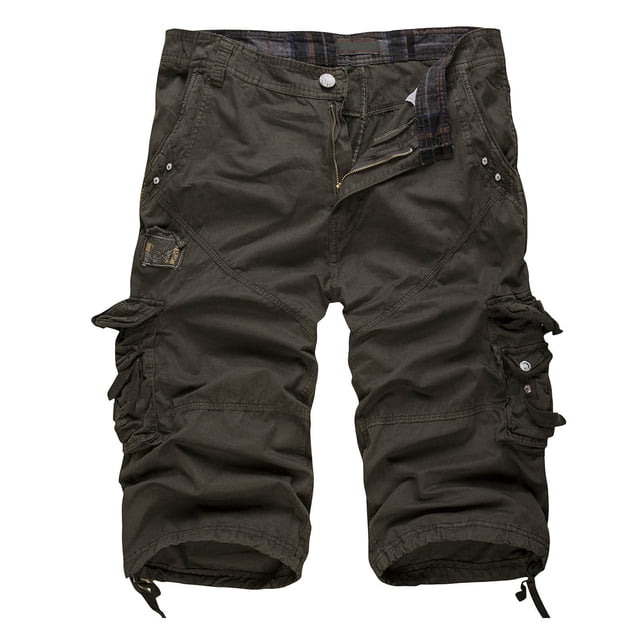 Rovga Pantalons de Randonnée pour Hommes, Légers et Légers, Multi-Poches, Shorts Zippés, Durables et Confortables, Ag 36
