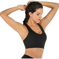thumbnail image 3 of SMZ Sports Bra for Women, Criss-Cross Back Padded Strappy Sports Bras Medium Support Yoga Bra with Removable Cups, 3 of 12
