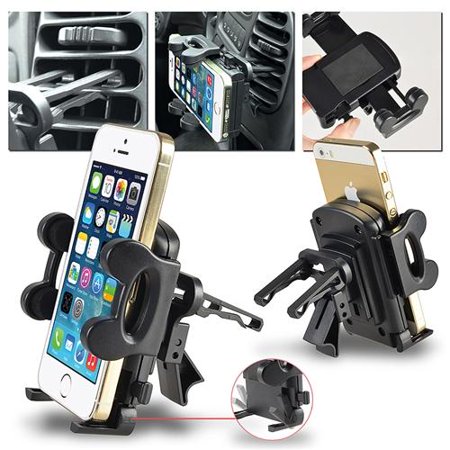 Insten Car Air Vent Phone Holder Mount (Width to 4.3 inch) for Smartphone iPhone 7 6 6S Plus SE 5S 4S / Galaxy S7 S6 S5 Edge Note 5 On5 Grand Prime Core J1 J3 J5 J7 / Moto G E X / LG K7 Stylo 2
