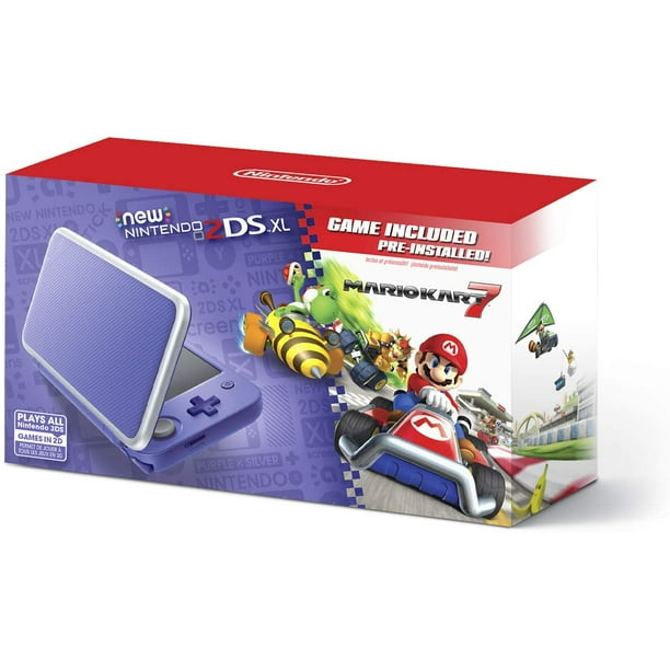 New Nintendo 2ds Xl Purple Silver With Mario Kart 7 Pre Installed Nintendo 2ds Walmart Com