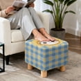 thumbnail image 4 of TSOVTHRID Cute Cat Sunflower Plaid Print Square Ottoman Covers, Removable Ottoman Slipcover, Square Footstool Protector Covers Stretch Stool Cover Rectangular with Elastic Bottom, 4 of 7