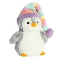 thumbnail image 3 of Set of 2 POMPOM RAINBOW PENGUIN Winter Penguins 9" Stuffed Plush, Aurora, 3 of 8