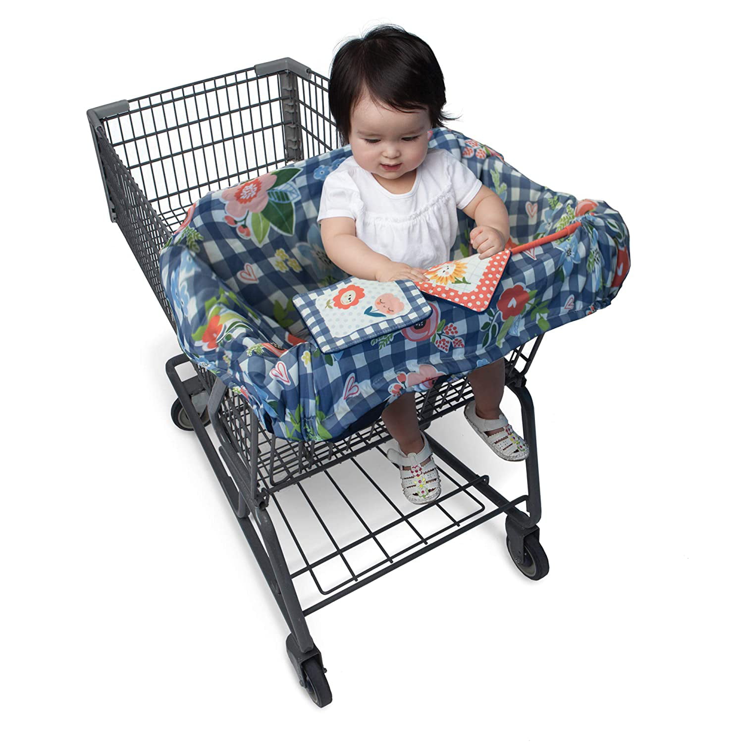 Triangle Includes Storage Pouch BINXY BABY 2-in-1 Cushy Cart Cover and High Chair Cover Universal Fit 