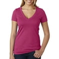 thumbnail image 2 of Next Level - Women’s CVC Deep V-Neck T-Shirt - 6640 - Raspberry - Size: M, 2 of 2