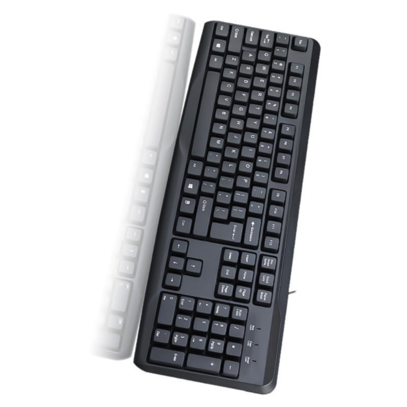 Ergonomic USB Wired Keyboard 104Keys With Water Resistant & Ergonomic Layout Keyboard For Office And Industrial Use