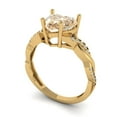 thumbnail image 2 of Clara Pucci 14K Yellow Gold 2.1ct Morganite Solitaire with Accents Ring, 2 of 8