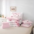thumbnail image 6 of Manfei Cute Butterflies 7-Piece Twin Bedding Sets,Cherry Blossom Bedding Comforter Set,Light Pink Sheet Sets For Princess,Super Cozy Room Decor Reversible, 6 of 8