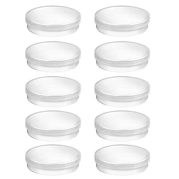MasteelfCA UEETEK 10PCS 70mm Plastic Petri Dishes Sterile Bacterial Culture Dish with Lid