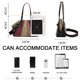 thumbnail image 2 of Bolso de hombro vintage de lona para mujer, bolso de mano grande tipo hobo para uso diario con múltiples bolsillos y asa superior para el trabajo, 2 of 6
