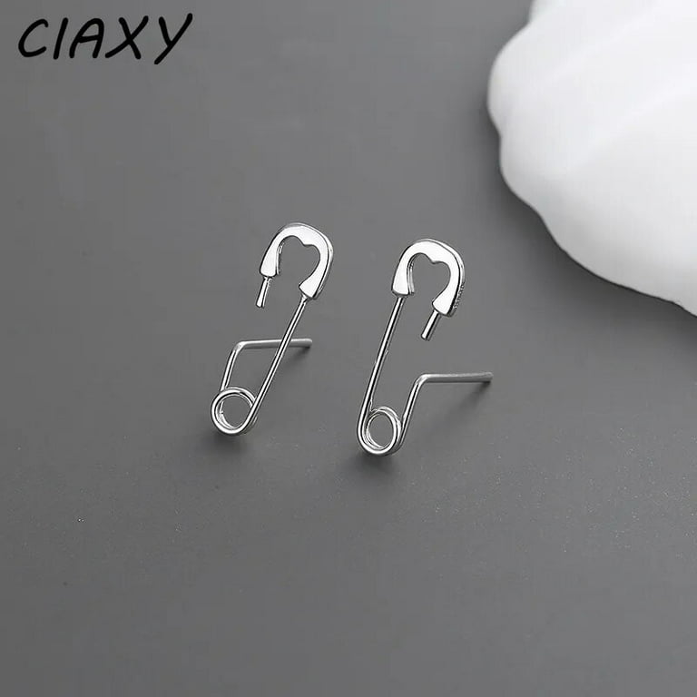 Silver Color Irregular Pin Earrings for Men and Women Couples