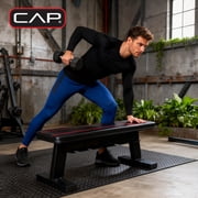 CAP Deluxe Exercise Training Flat Bench with Dumbbell Storage (Weight Capacity 600lb)