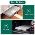 thumbnail image 6 of HaiNova 4 Ft Adjustable Height Folding Table, Max Load 400lbs, Portable Camping Table with Handle for Home Party, Camping Parties and Weddings, White, 6 of 11