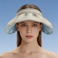 thumbnail image 4 of jobturf Wide Brim Visor Hats for Women Sun UV Protection Golf Hat Summer Lightweight Ponytail Hats Vacation Beach Essentials, 4 of 6