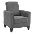 thumbnail image 4 of Mudah Fabric Upholstered Push Back Reclining Chair, Gray, 4 of 9