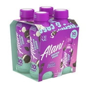 Alani Nu Protein Shake, Cookies & Cream, 12 fl oz, 4 Pack, Bottles, 30g Protein, Gluten Free
