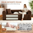 thumbnail image 5 of 4-in-1 Folding Convertible Sofa Bed, 78 Inch Faux Leather Boneless Couch, Loveseat Sleeper with Pull Out Bed, Floor Sofa Modular Futon Teddy Sofa for Living Room Bedroom Lounge, Brown, 5 of 14