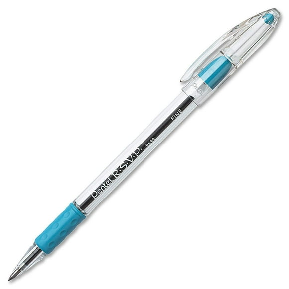 Bolígrafo Pentel R.S.V.P. Punta Fina 0.7 mm Tinta Azul Celeste