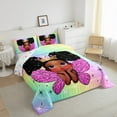 thumbnail image 3 of jejeloiu Gradient Colorful Bedding Comforter Set,Cute Kawaii Princess Twin Comforter Sets,Cartoon Black Girly Bedding Set For Kids,Super Cozy Room Decor Reversible,2pcs, 3 of 8
