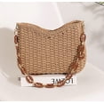 thumbnail image 2 of CoCopeaunts Straw Purses for Women Stylish Straw Shoulder Bag Woven Tote Bag Hobo Bag for Travel Vacation Beach, 2 of 6