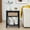 Rattan-black, variant on Wirrytor Rattan Nightstand with Drawer and Shelf, Modern Boho Bedside Table for Small Spaces, Black Wood End Table with Storage for Bedroom Living Room