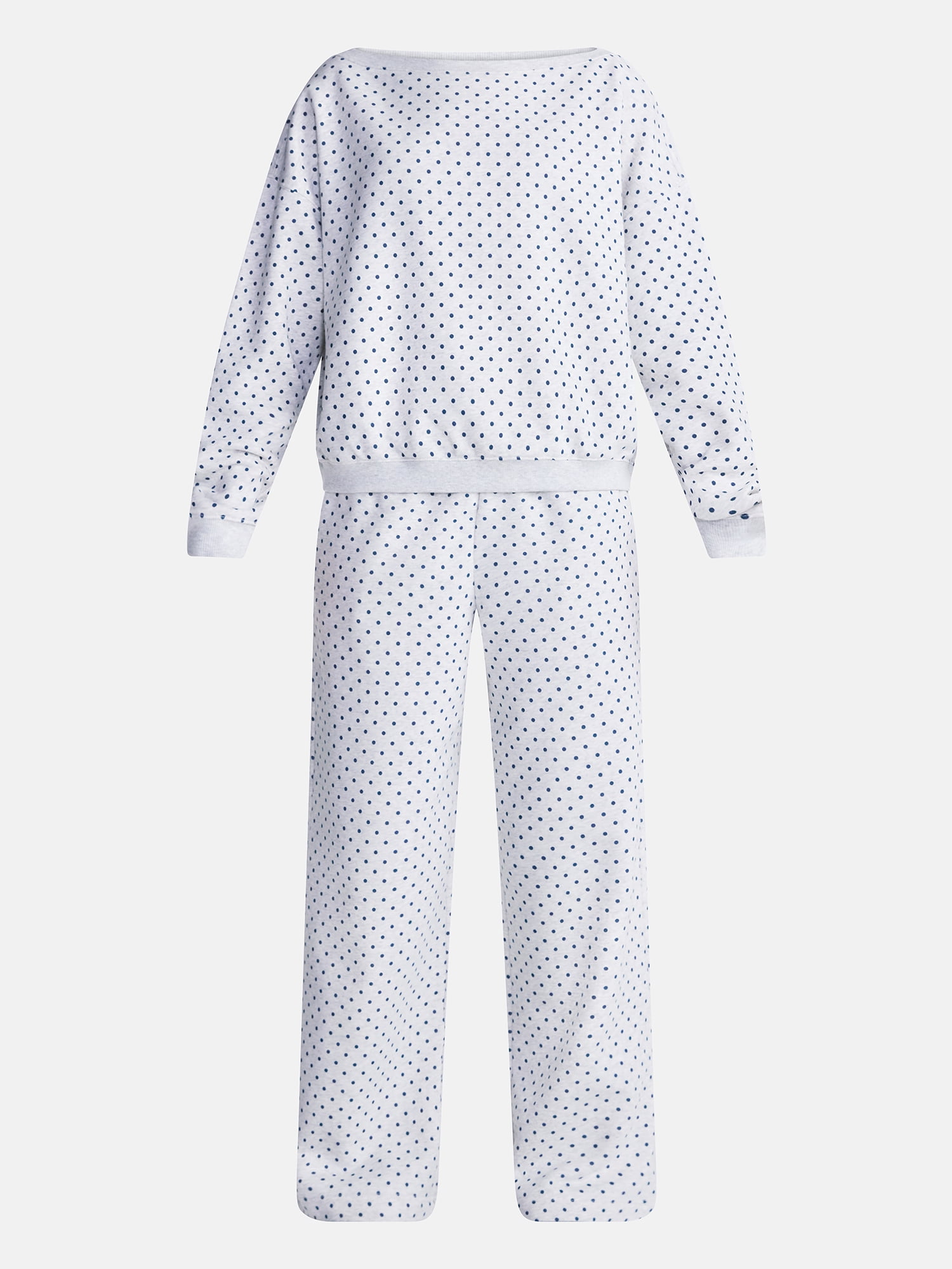 No Boundaries Fleece Sweatshirt and Wide Leg Pants Set, 2 Piece, Women’s and Women's Plus Sizes XXS-4X