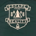 thumbnail image 4 of Dravus Escape Reality Ignore Society Men's Green T-Shirt (XL), 4 of 4