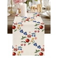 thumbnail image 2 of Burlap Table Runner 90 Inches Long, Retro Blueberry Cherry Flowers Leaves Non-Slip Kitchen Table Runners for Dining Room Everyday Use Party Table Decorations Spring Summer Plants, 2 of 9