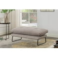 thumbnail image 5 of Velvet Loveseat Sofa with Bench Ottoman, Upholstered Sofa Couch and Ottoman with Tubular Metal Legs, Comfortable 2-Seat Sofa Lounge Chair for Living Room, Bedroom and Home Office, Gray, 5 of 7