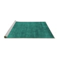 thumbnail image 2 of Ahgly Company Machine Washable Indoor Rectangle Abstract Turquoise Blue Modern Area Rugs, 2' x 3', 2 of 4