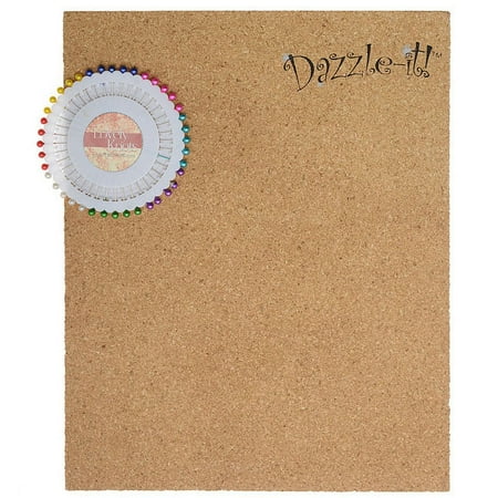 Lovely Knots Cork Board With 40 Dressmaker Pins - 10x8 Inches