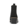 thumbnail image 2 of LIFE STRIDE Womens Black Goring Water Resistant Cushioned Zenith Round Toe Wedge Zip-Up Booties 11 M, 2 of 4