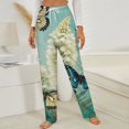 thumbnail image 3 of Butterfly Floral Garden Winter Female Pants Flannel High Waist Women Pants Lady Warm Straight Leg Plush Trousers, 3 of 7