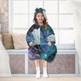 thumbnail image 7 of BZSMCE Wearable Blanket Hoodie Fashion Galaxy Flowers Home Wear, 7 of 7