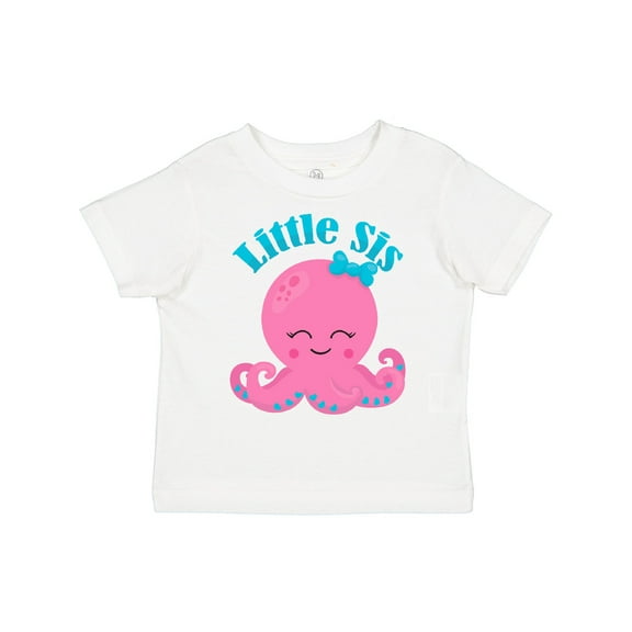 Inktastic Cute Octopus Little Sis Girls Toddler T-Shirt