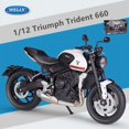 thumbnail image 1 of WELLY 1:12 2021 Triumph Trident 660 Alloy Racing Motorcycle Model Diecast Metal Street Motorcycle Model Simulation Kids Toy Gift, 1 of 6