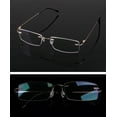 Agstum Titanium Alloy Flexible Rimless Hinged Optical Rectangle ...