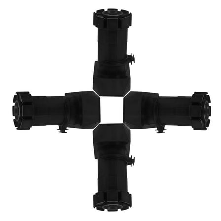 Soimiss 4Pcs Black Adjustable Furniture Risers Cabinet Legs with Thickened Plastic Material