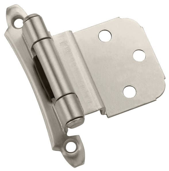 Amerock 0.38 in. Inset Face Mount SelfClosing Hinge Set of 2