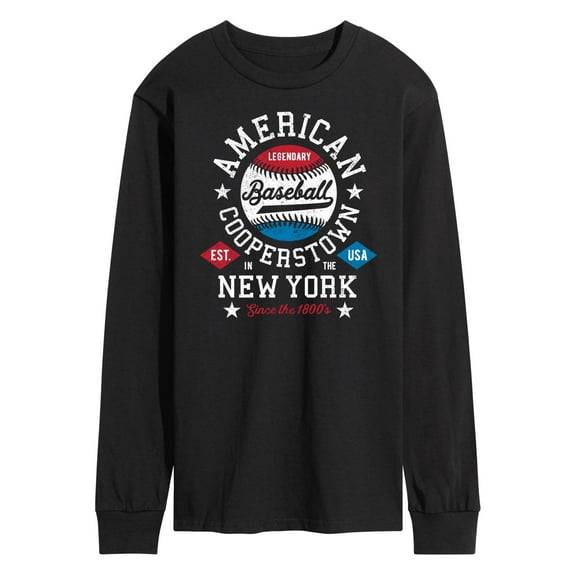 Instant Message - American Baseball Cooperstown - Men's Long Sleeve T-Shirt